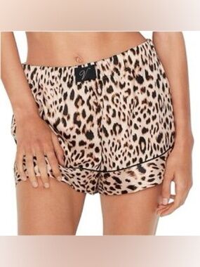Victoria’s Secret Leopard Print Satin Sleep Shorts
